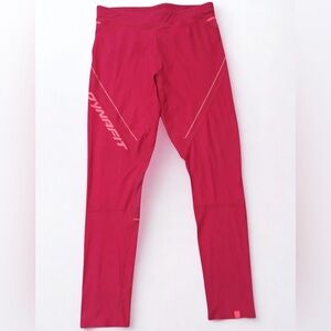 Dynamic Red Performance Running Tights Leggings for Warm Weather